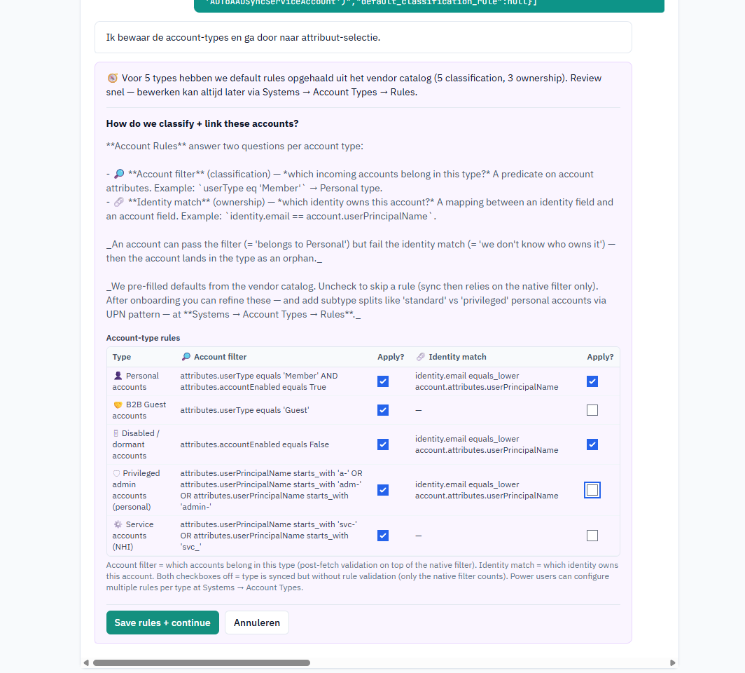 Entra account-type rules