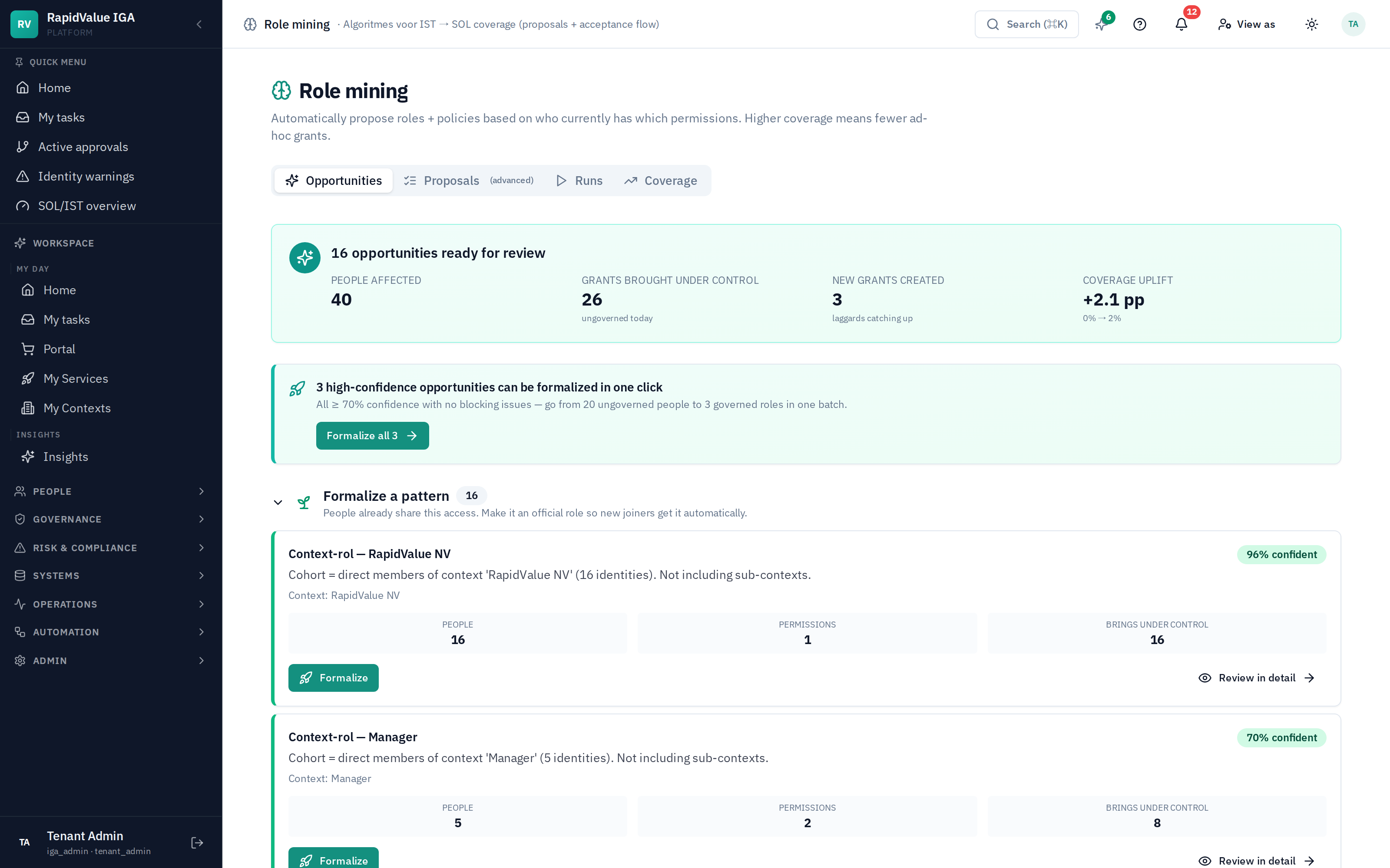 Role mining